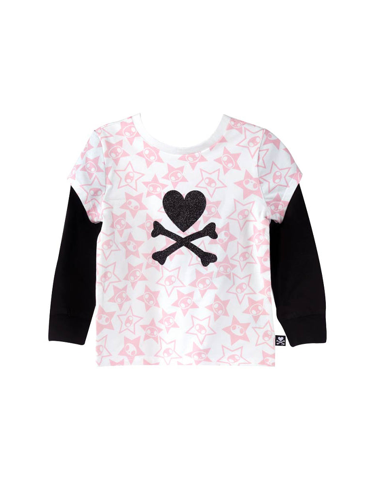 tokidoki Bambino Twofer Long Sleeve Tee (White)