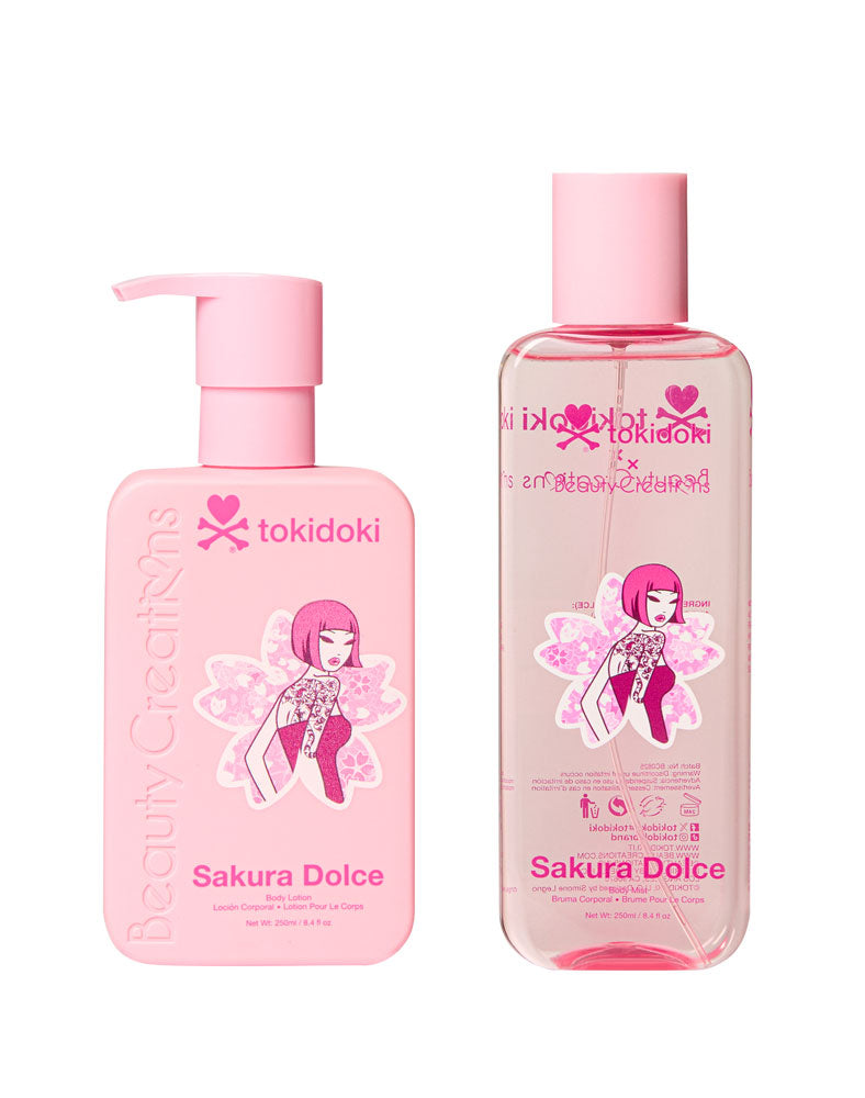 tokidoki x Beauty Creations Sakura Dolce Body Lotion & Mist Set